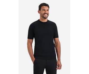 T-Shirt NO EXCESS "No Excess Gestricktes T-Shirt", Herren, Gr. 3XL, schwarz, 85% Baumwolle, 15% Polyester, Shirts T-Shirt (55450225-XXXL) schwarz