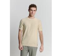 T-Shirt NO EXCESS "No Excess T-Shirt gestrickt", Herren, Gr. XL, beige (melange, beige), 100% baumwolle, Shirts T-Shirt (10012550-XL) melange, beige