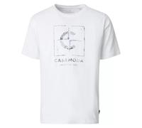 Casa Moda Regular Fit T-Shirt Rundhals weiss, Bedruckt