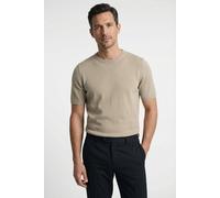 OLYMP Casual Regular Fit Halbarmpullover beige, Einfarbig