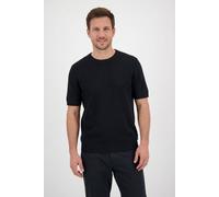 T-Shirt OLYMP, Damen, Gr. S, marine, Strick, Obermaterial: 50% Baumwolle, 50% Lyocell, regular fit normal, Rundhals, Rippbündchen, Shirts T-Shirt, Rundhals, Strick, normale Passform (99536540-S) marin
