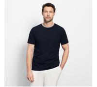 T-Shirt OLYMP, Herren, Gr. L, schwarz (marine), Jersey, Obermaterial: 70% Baumwolle, 30% Leinen, regular fit normal, Rundhals, Shirts T-Shirt, regular fit, Rundhals, casual (60290634-L) marine