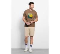 OLYMP Casual Regular Fit T-Shirt natur, Gemustert