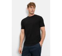 OLYMP T-Shirt Casual Regular Fit – Rundhals, 95% Leinen/5% Elasthan – Schwarz, Gr. XL