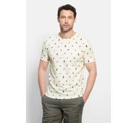 T-Shirt OLYMP "OLYMP Casual Wirk, T-Shirt", Herren, Gr. 3XL, sanftes weiß, 70% Baumwolle, 30% Leinen, Shirts T-Shirt (12279857-XXXL) sanftes weiß