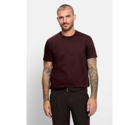 OLYMP Casual Regular Fit T-Shirt Rundhals bordeaux, Einfarbig