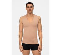 OLYMP Level Five Body Fit T-Shirt V-Ausschnitt hautfarben, Einfarbig