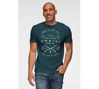 T-Shirt O'NEILL "JACK O'NEILL MUIR T-SHIRT", Herren, Gr. S, blau (alma steel), Obermaterial: 100% Baumwolle, Rundhals, Shirts T-Shirt, mit auffälligem Branding auf der Vorderseite, Kurzarm-Design (148