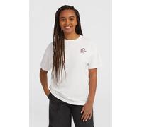 T-Shirt O'NEILL "O'RIGINALS BACK PRINT T-SHIRT", Damen, Gr. XS (34), weiß (snow weiß), Obermaterial: 100% Baumwolle, sportlich, Shirts (51650629-XS) snow weiß
