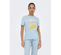 Only Regular Fit T-Shirt aus reiner Baumwolle Modell 'KITA' in Hellblau, Größe S