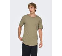 Only & Sons Herren T-Shirt ONSBENNE Regular Fit Rundhals Baumwolle Beige Größe S