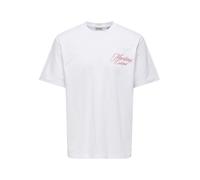 ONLY&SONS - ONSFRED LIFE RLX SS PRINT TEE NOOS Bright White - Gr. - L