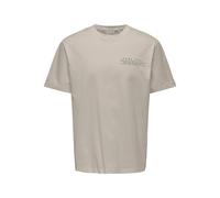 ONLY&SONS - ONSFRED LIFE RLX SS PRINT TEE NOOS Silver Lining - Gr. - M