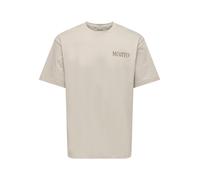 T-Shirt ONLY & SONS "ONSFRED LIFE RLX SS PRINT TEE NOOS", Herren, Gr. M, silber lining print:mojito, Jersey, Obermaterial: 100% Baumwolle, bedruckt, relaxed fit normal, Rundhals, Shirts T-Shirt, Baumw
