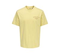 T-Shirt ONLY & SONS "ONSFRED LIFE RLX SS PRINT TEE NOOS", Herren, Gr. S, sunlight print:tequila night, Jersey, Obermaterial: 100% Baumwolle, bedruckt, relaxed fit normal, Rundhals, Shirts T-Shirt, Bau