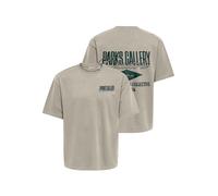 ONLY&SONS - ONSPARKS GALLERY AIR BOXY SS TEE NOOS Silver Lining - Gr. - XL