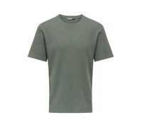 ONLY&SONS - ONSTOBIE REG SS WAFFLE TEE NOOS Castor Gray - Gr. - S