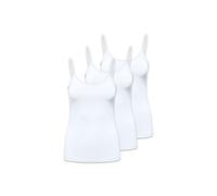 T-Shirt ONLY "T-Shirt ONLEA NEW SINGLET JRS 3P 3er Pack", Damen, Gr. L, weiß, Obermaterial: 94% Polyamid PA. 6% Elasthan EL., Shirts T-Shirt (66040737-L) weiß