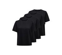 T-Shirt ONLY "T-Shirt ONLONLY TEE 4P 4er Pack", Damen, Gr. S, schwarz, Obermaterial: 100% Baumwolle CO., Shirts T-Shirt (19754916-S) schwarz