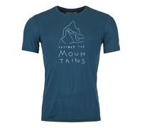 Ortovox - 150 Cool Mountain Protector T-Shirt - Merinoshirt, Gr. S, blau (PetrolBlue)