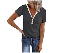 T Shirt Oversized Damen Bluse Schwarz Damen Glitzer Top Damen Party Sweatshirt Jacke Damen Mit Kapuze Langarmshirt Damen Schwarz Damen Sport Oberteil Mesh Oberteil Damen Tankini Oberteil(Grau, M)