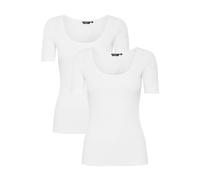 T-Shirt OXMO "T-Shirt OXIsan", Damen, Gr. XL, weiß (weiß, weiß), Obermaterial: 95% Baumwolle CO. 5% Elasthan EL., Shirts T-Shirt (68858711-XL) weiß, weiß