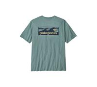 Patagonia Herren T-Shirt Responsibili-Tee Boardshort Logo Pocket Blue Sage L