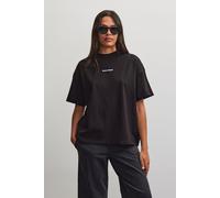 T-Shirt PEGADOR "Bracy Heavy Oversized Tee", Damen, Gr. M, schwarz, weiß, Jersey, Obermaterial: 100% Baumwolle, bedruckt, unifarben, oversize normal, Rundhals, gerader Abschluss, Shirts T-Shirt, Baumw