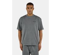 Pegador Oversized T-Shirt mit Label-Stitching in Mittelgrau, Größe XXL