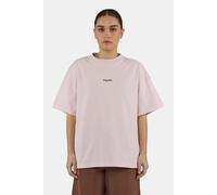 T-Shirt PEGADOR "Miravet Heavy Oversized Tee", Damen, Gr. S, washed powder pink, Jersey, Obermaterial: 100% Baumwolle, bedruckt, oversize normal, Rundhals, Shirts T-Shirt, Baumwolle, oversize (5603673