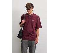 T-Shirt PEGADOR "Pike Oversized Tee", Herren, Gr. XXL, rot (washed dunkelrot beige), Single Jersey, Obermaterial: 100% Baumwolle, bedruckt, oversize normal, Rundhals, Shirts T-Shirt, Baumwolle, oversi