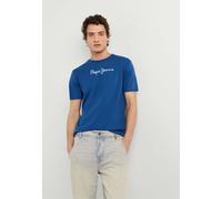 T-Shirt PEPE JEANS "basic t-shirt EGGO N", Herren, Gr. M, blau (ink blau), 100% Baumwolle, Shirts T-Shirt (72825739-M) ink blau