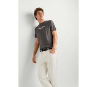T-Shirt PEPE JEANS "basic t-shirt EGGO N", Herren, Gr. M, grau (light grau marl), 100% Baumwolle, Shirts T-Shirt (74326713-M) light grau marl
