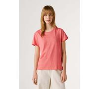T-Shirt PEPE JEANS "basic t-shirt MEGAN", Damen, Gr. XL, coral peach pink, 50% Baumwolle, 50% Leinen, Shirts T-Shirt (42682549-XL) coral peach pink