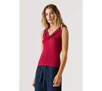 T-Shirt PEPE JEANS "basic t-shirt MILLIE", Damen, Gr. L, rot (cranberry pink), 48% Baumwolle, 47% Modal, 5% Elasthan, Shirts T-Shirt (17903434-L) cranberry pink
