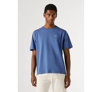 T-Shirt PEPE JEANS "CONTRAST CONNOR", Herren, Gr. L, washed navy blau, Jersey, Obermaterial: 100% Baumwolle, unifarben, regular fit hüftbedeckend, Rundhals, abgesteppte Kante, Shirts T-Shirt, mit Rund