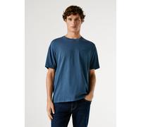 T-Shirt PEPE JEANS "JACKO", Damen, Gr. XXL, navy, Jersey, Obermaterial: 100% Baumwolle, unifarben, regular fit, Rundhals, Shirts T-Shirt, mit kleinem Ton-in-Ton Logoschriftzug (22724449-XXL) navy