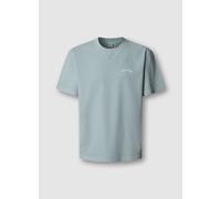 T-Shirt PEPE JEANS "JOHN TEE", Jungen, Gr. XL, schwarz acqua blau, Jersey, Obermaterial: 100% Baumwolle, unifarben, regular fit hüftbedeckend, Rundhals, abgesteppte Kante, Shirts T-Shirt, mit V-Naht a