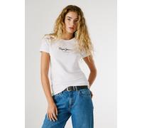 Pepe Jeans New Virginia Ss N T-shirt Weiß S Frau (Herstellerartikelnummer: PL505202-800-S)