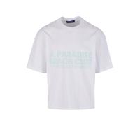 T-Shirt PEQUS "PEQUS PEQUS A Paradise Beach Club Front Logo T-Shirt", Herren, Gr. L, weiß, 100% Baumwolle, bedruckt, oversize, Rundhals, Shirts T-Shirt (16989424-L)