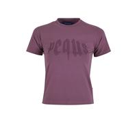 T-Shirt PEQUS "PEQUS PEQUS Fitted Mythic Logo T-shirt", Damen, Gr. M, berry, 100% Baumwolle, bedruckt, normal, Rundhals, Shirts T-Shirt (51052645-M) berry