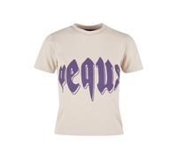 T-Shirt PEQUS "PEQUS PEQUS Fitted Outlined Mythic Logo T-shirt", Damen, Gr. M, mushroom, 100% Baumwolle, bedruckt, normal, Rundhals, Shirts T-Shirt (62632957-M) mushroom