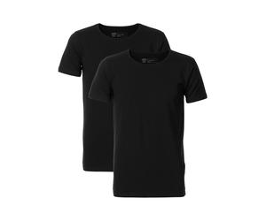 T-Shirt PETROL INDUSTRIES, Herren, Gr. M, schwarz, Jersey, Obermaterial: 95% Baumwolle, 5% Elasthan, unifarben, Basic, schmal normal, Rundhals, gerader Abschluss, Shirts T-Shirt, Rundhals (40499741-M)