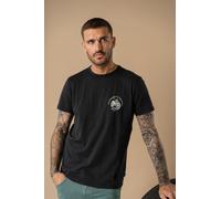 T-Shirt PETROL INDUSTRIES "Men T-Shirt Claic Print", Damen, Gr. XXXL(46), schwarz, Jersey, Obermaterial: 100% Baumwolle, unifarben, regular fit normal, Rundhals, Shirts T-Shirt, mit Logo Print (676542