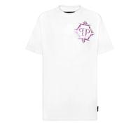 T-Shirt PHILIPP PLEIN "Chrome", Damen, Gr. 3XL, 01, weiß, Obermaterial: 100% Baumwolle, Shirts T-Shirt (21358940-XXXL) 01, weiß