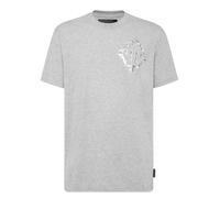 T-Shirt PHILIPP PLEIN "Chrome", Herren, Gr. 3XL, grau (10, grau), Obermaterial: 100% Baumwolle, Shirts T-Shirt (24522019-XXXL) 10, grau