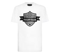 T-Shirt PHILIPP PLEIN "Crest", Jungen, Gr. XL, 01, weiß, Obermaterial: 100% Baumwolle, 100% Glas, Shirts T-Shirt (23904506-XL) 01, weiß