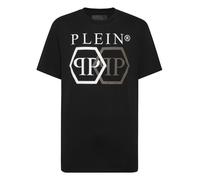T-Shirt PHILIPP PLEIN "Hexagon Mit Schmucksteinen", Herren, Gr. 3XL, schwarz (02, schwarz), Obermaterial: 100% Baumwolle, Shirts T-Shirt (45767218-XXXL) 02, schwarz
