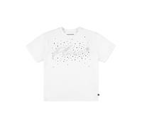 T-Shirt PHILIPP PLEIN "Kurzarm-Rundhals-T-Shirt", Damen, Gr. 10, weiß (01, weiß), Obermaterial: 95% Baumwolle, 5% Elasthan, Shirts T-Shirt (31740656-10) 01, weiß