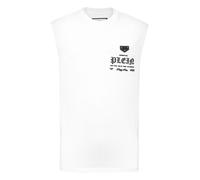 T-Shirt PHILIPP PLEIN "Kurzarm-Rundhals-T-Shirt", Herren, Gr. 4XL, weiß (01, weiß), Obermaterial: 100% Baumwolle, Shirts T-Shirt (54944822-4XL) 01, weiß